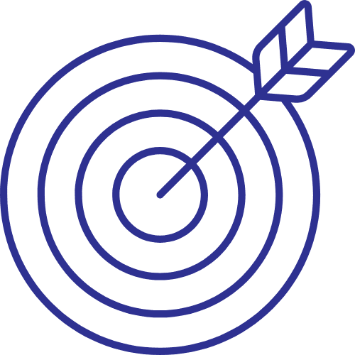Image shows an arrow in the bulls eye of a target
