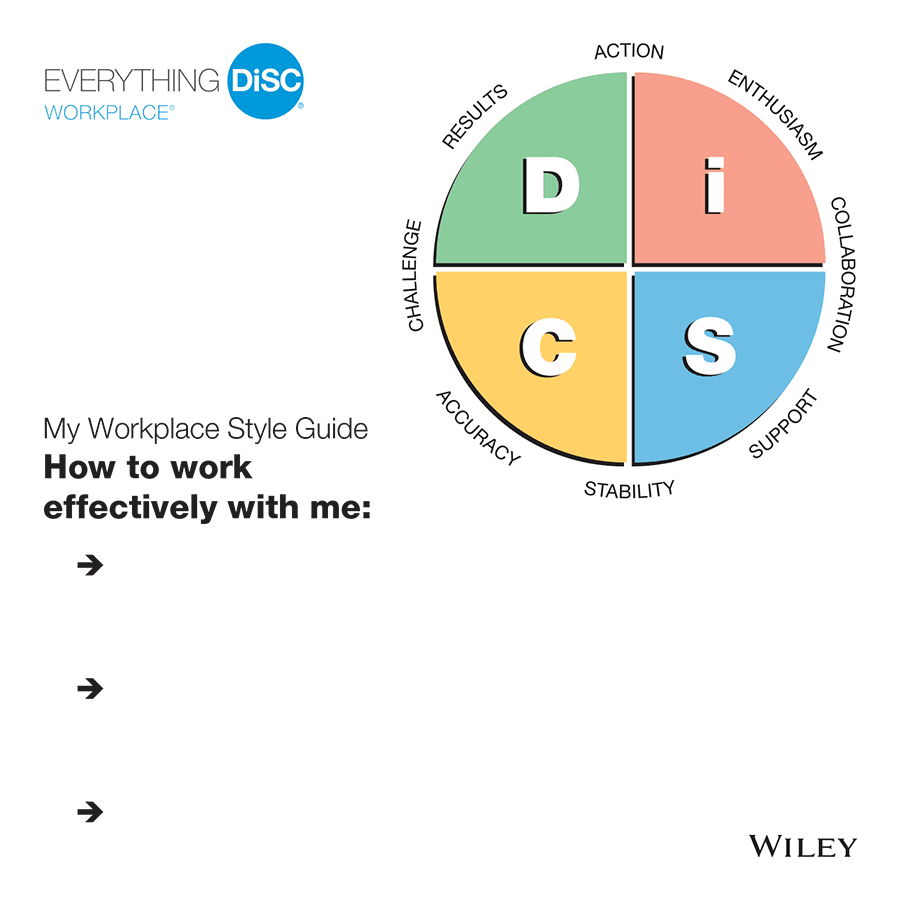 Everything DiSC Workplace Style Guide by Wiley's WLS