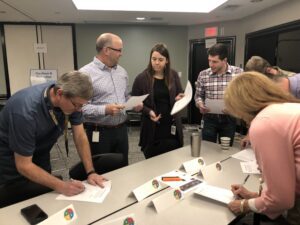 group of people in meeting together
